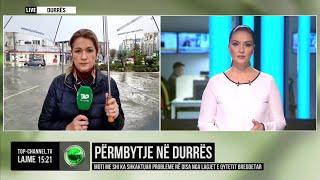 Top Channel/ Përmbytje në Durrës, probleme në disa nga lagjet e qytetit bregdetar