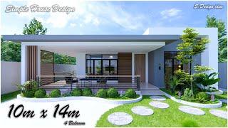 House design idea |  10m x 14m (140sqm) | 4Bedrooms