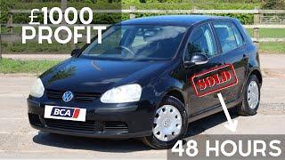 £1000 PROFIT IN 48 HOURS FROM A 2005 VW GOLF!!! *BCA ONLINE PURCHASE & COLLECTION*