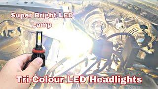 Unboxing & Testing 3 Colour LED Headlight for Car | Lampu LED 3 Warna untuk kereta