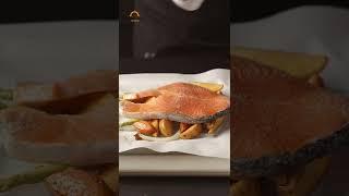 Grilled Salmon with Salt | TM   Top Discovery #shorts