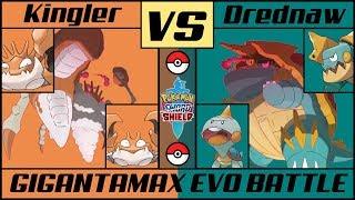 KINGLER vs DREDNAW - Gigantamax Evo Battle (Pokémon Sword/Shield)