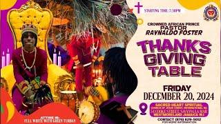 CROWN AFRICAN PRINCE & PASTOR FOSTER THANKSGIVING TABLE 