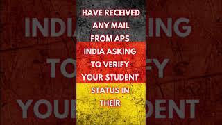 Still waiting for APS Verification? Try this!!    #apscertificate #studyingermany #aps #germanyvisa