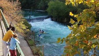 Fountain of Vaucluse: water gushes out after a long period droughts | Cinematic Nature B-roll