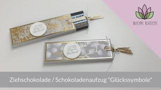 Anleitung Ziehschokolade / Schokoladenaufzug "Glückssymbole" - Stampin' Up! Verpackung basteln