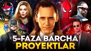 Marvelning Yangi Film va Seriallari yana Yomonmi? Marvel Kino Olami 5-Fazadagi Barcha Proyektlar