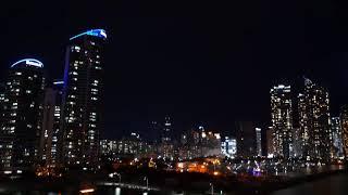 広安大橋から見るマリンシティの夜景(마린시티 야경)