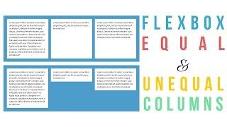 Flexbox Equal and Unequal Columns