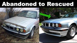 Rescuing a V8 BMW - Full Restoration (no talking)