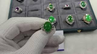 2023년 10월 루시아골드 천연루비 천연비취 반지 시리즈 natural  ruby emerald jade  rusia7.com