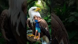 Huge Eagle & Boys #eagles #shortviralvideos  #shorts