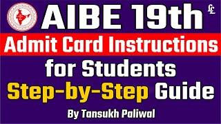 AIBE Exam Admit Card Instructions for Students | Step-by-Step Guide ll Tansukh Paliwal