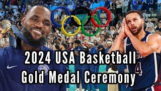 2024 USA BASKETBALL OLYMPIC GOLD METAL CEREMONY