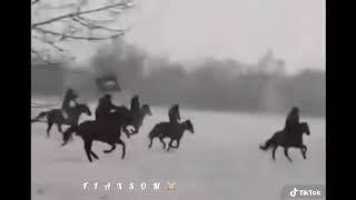 مشهد نادر مهيب لمجاهدين سعوديين في ارض الشيشان .