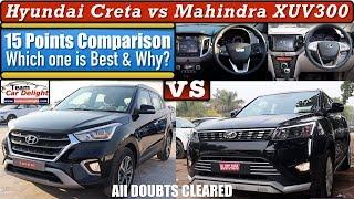 Creta vs XUV300 - Which one is the Best & why? | XUV300 vs Creta Comparison,Review