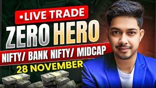 LIVE TRADING 28 NOV NIFTY SENSEX #livetrading #optionstrading