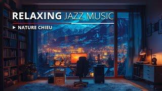 Smooth Midnight Jazz & Gentle Rain Sounds for Deep Sleep, Stress Relief, and Focus - Tranquil Night