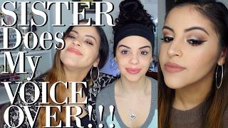 SISTER DOES MY VOICEOVER!? Glam Makeup Tutorial | Casey Vee