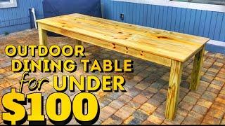 How to Build an Outdoor Farmhouse Table for Under $100 | Woodworking DIY Project