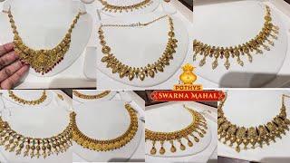 Pothys Swarnamahal 20gram Gold Necklace Designs | 2 in 1 Haram | Light weight Kada Ruby Bangle