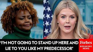 Karoline Leavitt Directly Calls Out Karine Jean-Pierre During White House Press Briefing