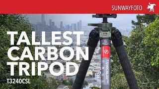 Tall carbon fiber tripod Sunwayfoto T3240CSL