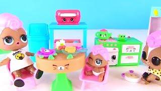 Куклы Лол Сюрприз! Завтрак Семейки Shopkins для Lol Families Surprise и Hairdorables Мультик Лол