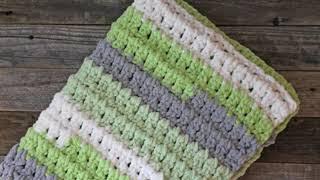 Free Easy Gray & Green Blanket Pattern