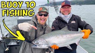 Buoy 10 SALMON FISHING with Day One Outdoors (My BIGGEST Chinook of the Year!)