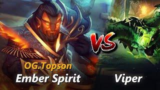 How to Ember Spirit mid vs Viper (feat. Topson) | First 10 minutes