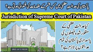 All about Supreme Court of Pakistan | Jurisdictions of Supreme Court of Pakistan