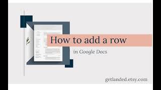 How to add a row in a Google Docs Resume Template