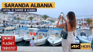 SARANDA, ALBANIA ️ EVENING WALK  SUMMER SEASON IN SARANDË  CAPITAL OF SUMMER ️ VLOG [4K HDR]