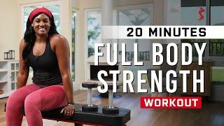 20-Minute Total Strength w/ Dumbbells – Burn Calories | Sunny Health & Fitness