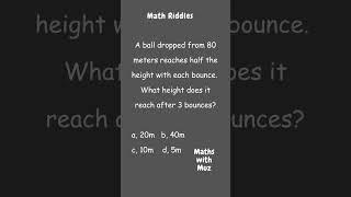 Math Riddle | Ball Dropped | #shorts