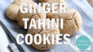 Ginger Tahini Cookies - 1 Bowl | Vegan Richa's Everyday Kitchen Book Recipe