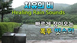 The sound of pouring rain puts you to sleep / Rain sound for insomnia and tinnitus treatment