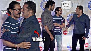 When Salman Khan Meet and HUG Aamir Khan and his Son Junaid | Look at the Happiness on their Face