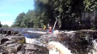 Hydrospeeding on the River Tees on a summer's day