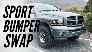 2003-2009 Third Gen Ram Laramie Sport Bumper Swap How to (THE EASY WAY)