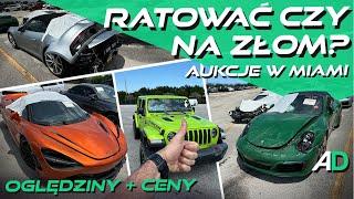 Miami ZŁOMEM stoi? Wyśmienite wozy i ZAGADKOWE SZKODY / VLOG z CENAMI AUT