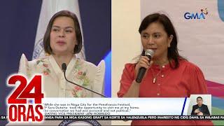 Dating VP Robredo kaugnay sa pagkikita nila ni VP Duterte: The conversation we had was... | 24 Oras