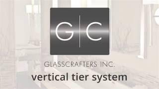 Vertical Tier System Bathroom Cabinets by GlassCrafters