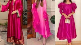 shocking pink color dresses design new 2022 #shocking #pakistani #pink #dresses #bts #uk #usa