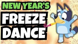 Bluey New Year’s Freeze Dance | Brain Break | Danny Go Noodle | Just Dance