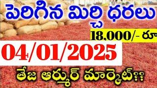 04-01-2025 గుంటూరు మిర్చి మార్కేట్ ధర || Today #MirchiRates In market ||  Mirchi Rate Increase ??