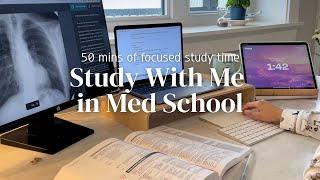 Study With Me - 50 Mins of Focused Studying Time | 스터디 윗미 | 캐나다 의대생