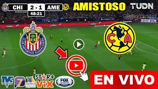 Chivas vs. América en vivo, donde ver, a que hora juega Chivas vs. America Liga MX Amistoso 2024 hoy