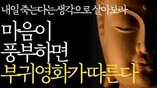 석가모니 명언 | 인생조언 | 마음이 풍부하면 부귀영화가 따른다 | 매일 듣는 부처님 말씀 |반드시 들어야 할 지혜|불교 동기부여 오디오북 낭독 채근담 처세 인간관계 ASMR 수면